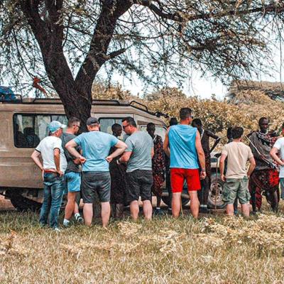 Group Safari With Bateleur Safaris With Our Guests At Tungamalenga Maasai Village Attraction Groupsafari1